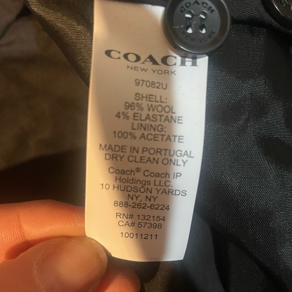 Coach Dress Wool Suit Pants Black Unhemmed - Picture 8 of 8